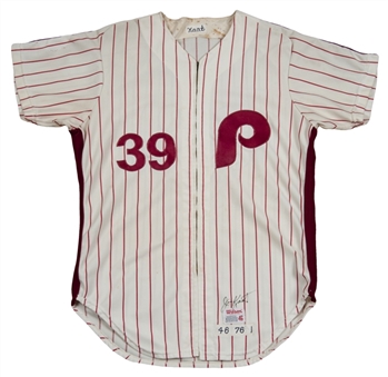 1976 Jim Kaat Game Used and Signed Philadelphia Phillies Home Jersey (PSA/DNA)